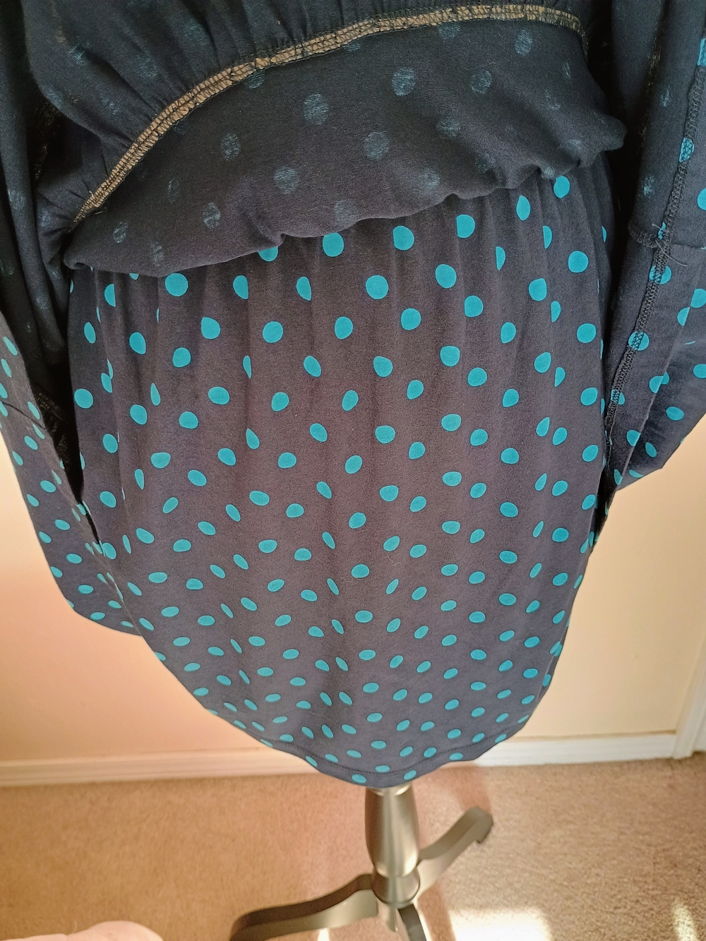 Juicy Couture Navy Dress with Teal Polka Dots - Picture 6 of 6